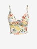 ZAFUL Camisole Courte Tordue à Imprimé Fleur S