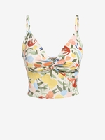 ZAFUL Camisole Courte Tordue à Imprimé Fleur S