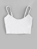 ZAFUL Camisole Courte Tricotée L Blanc