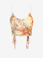 ZAFUL Camisole Superposée à Imprimé Marbre en Maille L