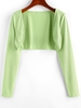 ZAFUL Cardigan Côtelé L Vert clair