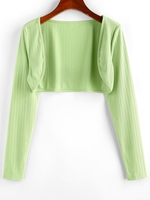 ZAFUL Cardigan Côtelé L Vert clair