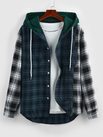 ZAFUL Chemise à Capuche Jointive à Carreaux S