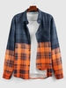 ZAFUL Chemise à Carreaux Ombrée à Manches Longues Xl