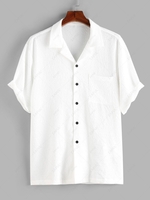 ZAFUL Chemise Boutonnée avec Poche en Avant Design Xl Blanc