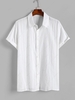 ZAFUL Chemise Boutonnée en Couleur Unie Xxl Blanc