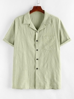 ZAFUL Chemise Boutonnée Imprimée en Jacquard à Col Cranté Xl Vert clair