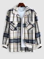 ZAFUL Chemise Boutonnée Motif à Carreaux à Manches Longues Xl Bleu profond