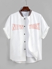 ZAFUL Chemise de Base-ball à Imprimé Lettre NEW YORK Streetwear Xl Blanc
