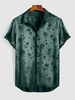 ZAFUL Chemise en Jacquard à Manches Courtes L Vert profond