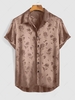 ZAFUL Chemise en Jacquard à Manches Courtes Xl Café