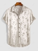 ZAFUL Chemise en Jacquard à Manches Courtes Xl Café lumière