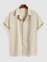 ZAFUL Chemise en Velours Côtelé Xxl Café lumière