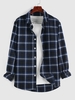 ZAFUL Chemise Motif à Carreaux à Manches Longues Xxl Bleu profond