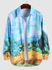 ZAFUL Chemise Motif de Peinture à L