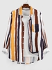 ZAFUL Chemise Peinture Rayée à Manches Longues S