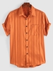 ZAFUL Chemise Plissée Design en Couleur Unie Xl Café