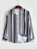ZAFUL Chemise Rayée à Manches Longues M Noir