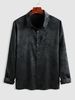 ZAFUL Chemise Soyeuse Dragon en Jacquard à Manches Longues Xxl Noir