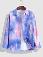 ZAFUL Chemise Teintée à Manches Longues Xxl Bleu