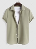 ZAFUL Chemise Texturée en Couleur Unie à Manches Courtes 2xl Vert clair