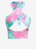 ZAFUL Débardeur Bandage Croisé Fleur à Col Halter S