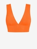 ZAFUL Débardeur Court Brillant sans Dos à Col Plongeant M Orange