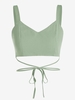 ZAFUL Débardeur Court Croisé Zip en Arrière M Vert clair