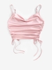 ZAFUL Débardeur Court Sanglé à Col Bénitier Xl Rouge à lèvres rose