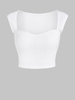 ZAFUL Débardeur Court Texturé Plissé M Blanc
