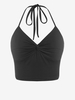 ZAFUL Débardeur Court Tordu à Col Halter Xl Noir