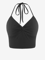 ZAFUL Débardeur Court Tordu à Col Halter Xl Noir
