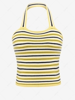 ZAFUL Débardeur Rayé Tricoté à Col Halter S