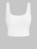 ZAFUL Débardeur Sportif Texturé en Jacquard à Col U M Blanc