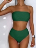 ZAFUL Ensemble de Bikini Bandeau à Taille Haute M Vert mer moyen