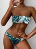 ZAFUL Ensemble de Bikini Bandeau Abstrait S Multi a