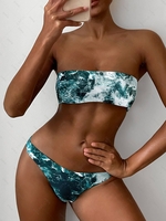 ZAFUL Ensemble de Bikini Bandeau Abstrait S Multi a