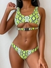ZAFUL Ensemble de Bikini Bouclé Peau de Serpent Imprimé M Multi d