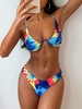 ZAFUL Ensemble de Bikini Ploingeant Teinté Push Up à Armature M