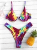 ZAFUL Ensemble de Bikini Ploingeant Teinté Push Up à Armature S Multi b
