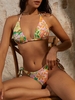 ZAFUL Ensemble de Bikini Triangle Assorti à Imprimé Fleuri Taille unique Vert