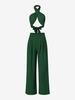 ZAFUL Ensemble de Haut Bandeau et de Pantalon Plissé à Jambe Large S Vert