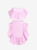ZAFUL Ensemble de Jupe Bandeau à Volants en Vichy L Rose clair
