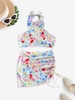 ZAFUL Ensemble de Jupe Feuille Crantée à Fleuri Croisée à Col Halter L