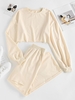 ZAFUL Ensemble de Pantalon Déchiré à Goutte Epaule Deux Pièces S Jaune clair