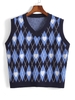 ZAFUL Gilet Pull Cœur Losange de Grande Taille à Col V