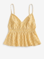 ZAFUL Haut à Bretelle Fleuri Imprimé à Taille Elastique M Jaune clair