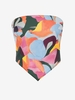 ZAFUL Haut Bandeau à Imprimé Abstrait Coloré Noué Au Dos à Ourlet de Foulard M