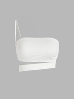 ZAFUL Haut Bandeau Court Découpé à Une Epaule Xl Blanc