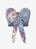 ZAFUL Haut Bandeau Noué à Imprimé Echarpe avec Chaîne L Bleu clair